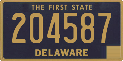 DE license plate 204587