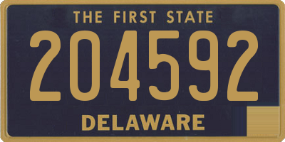 DE license plate 204592