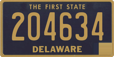 DE license plate 204634