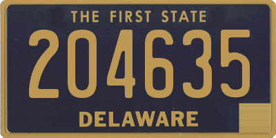 DE license plate 204635