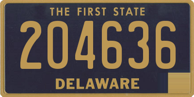 DE license plate 204636