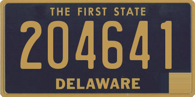 DE license plate 204641