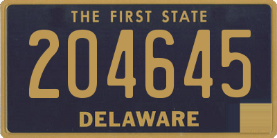 DE license plate 204645