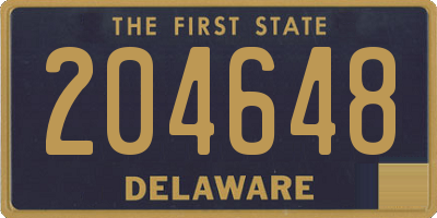 DE license plate 204648