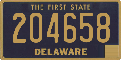 DE license plate 204658