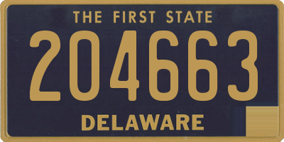 DE license plate 204663