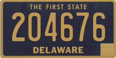 DE license plate 204676