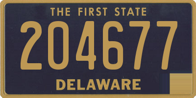 DE license plate 204677