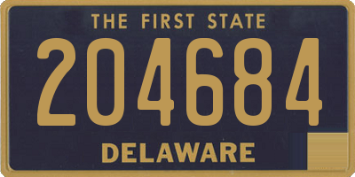 DE license plate 204684