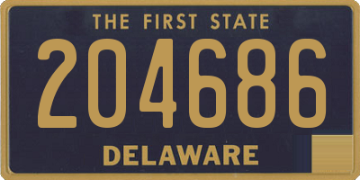 DE license plate 204686