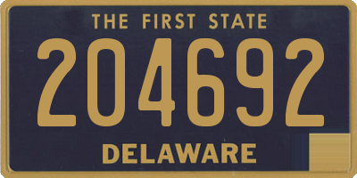 DE license plate 204692