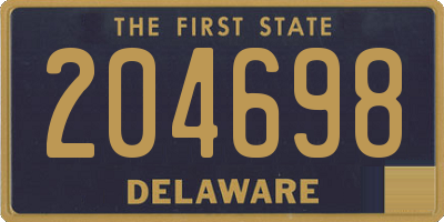 DE license plate 204698