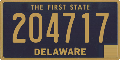 DE license plate 204717