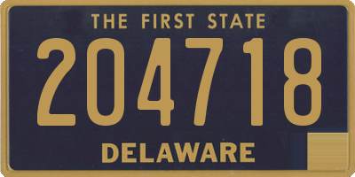 DE license plate 204718