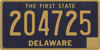 DE license plate 204725