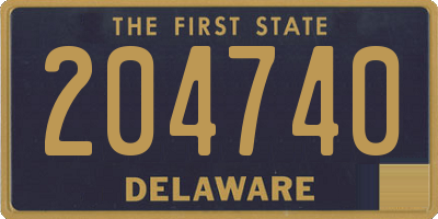 DE license plate 204740