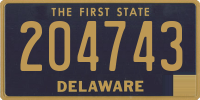 DE license plate 204743