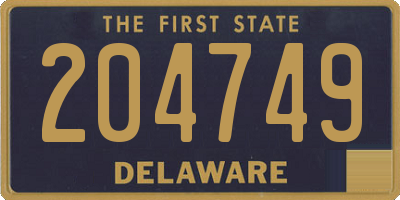 DE license plate 204749