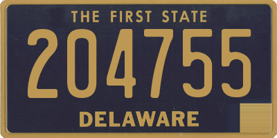 DE license plate 204755