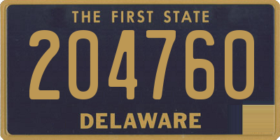 DE license plate 204760