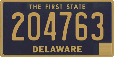 DE license plate 204763