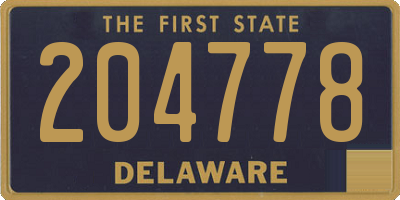 DE license plate 204778