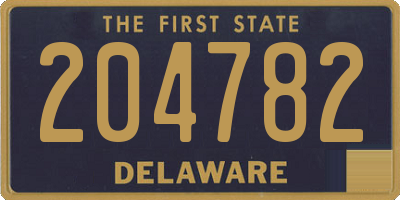 DE license plate 204782