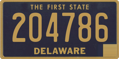 DE license plate 204786