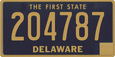 DE license plate 204787