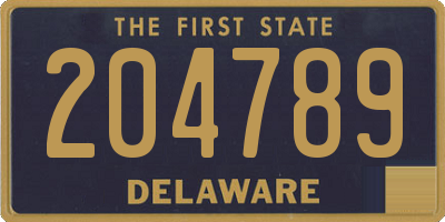 DE license plate 204789