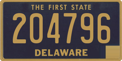 DE license plate 204796