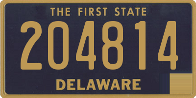 DE license plate 204814