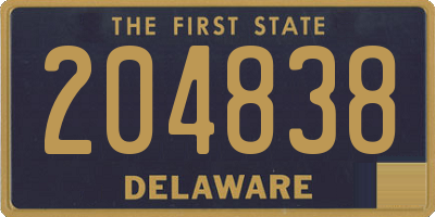 DE license plate 204838