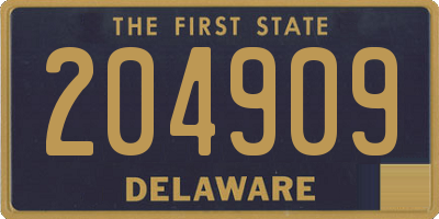 DE license plate 204909