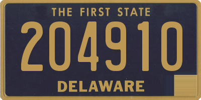 DE license plate 204910