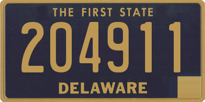 DE license plate 204911