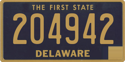 DE license plate 204942