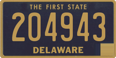 DE license plate 204943