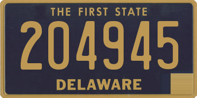 DE license plate 204945