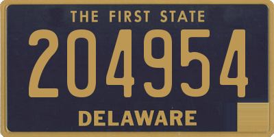 DE license plate 204954