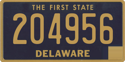 DE license plate 204956