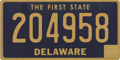 DE license plate 204958