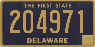 DE license plate 204971