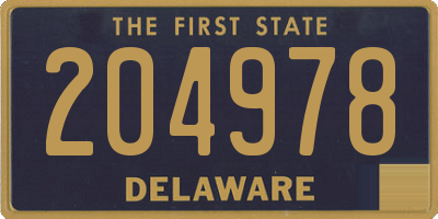 DE license plate 204978