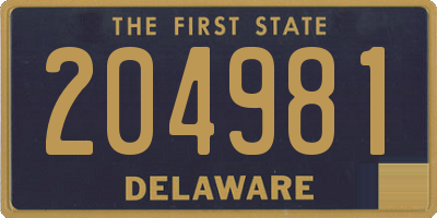 DE license plate 204981