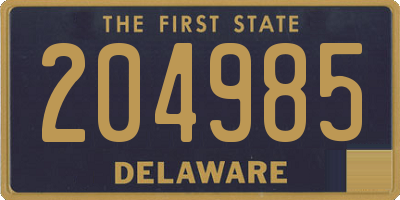 DE license plate 204985