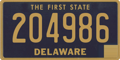 DE license plate 204986