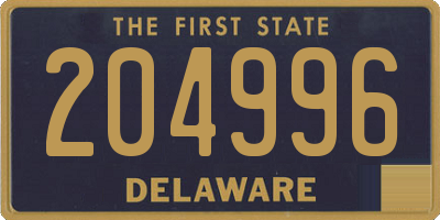 DE license plate 204996