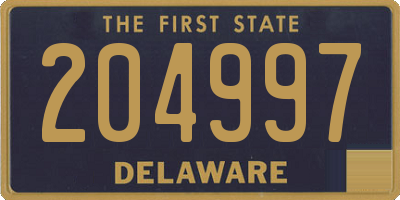 DE license plate 204997