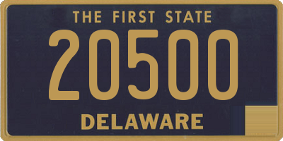 DE license plate 20500